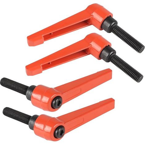 verstellbare Spanngriffe M8–32 mm, Schrauben mit Spanngriff M8, Schnellspannhebel aus Stahl, Orange (1/5)