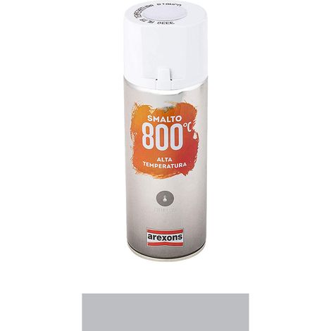 Smalto Spray Alta Temperatura – Vernice Siliconica Resistente fino a 800°C per Stufe e Marmitte - Specifiche: ml. 400 - alluminio (1/5)