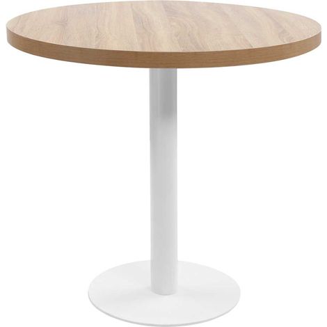 vidaXL Mesa de bistró MDF marrón claro 80 cm (1/5)