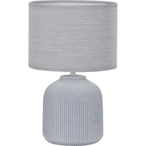 Lampe de table Delfi en céramique grise 1xE14