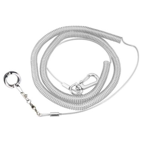 6M Oiseau Perroquet Volant Corde Réglable Anti-Morsure Vol Formation Corde Laisse Oiseau Harnais Corde Pet Traction Extérieure pour Cacatoès Perruche Cockatiel (Anneau De Pied Dia. 4.5mm) (1/5)