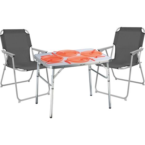 3-teiliges Campingmöbel Set-M44756+2xMPO2600DG