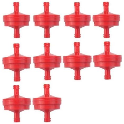 10 Stück Kraftstofffilter für Rasenmäher, Benzinfilter für Rasenmäher, Kraftstofffilter für Briggs & Stratton 298090 298090S 1/4"-Kraftstoffleitung