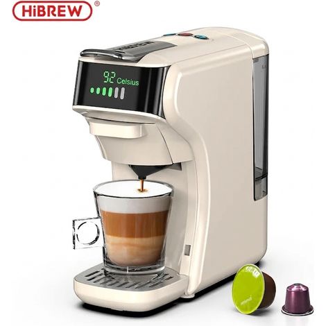 Machine à café 6-en-1 HiBREW, infusion chaude et froide, compatible capsules NS et DG, température réglable, design compact 26x11x30cm (1/5)