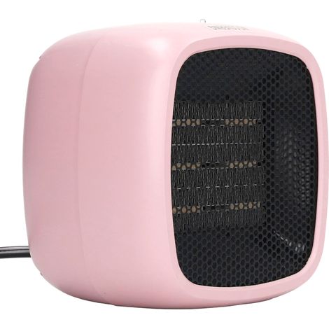 Tischheizung mit Ventilator, Überhitzungsschutz, PTC-Keramikheizkörper, elektrische Heizung für Zuhause und Büro, 220-V-EU-Stecker, Rosa (1/5)