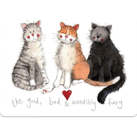 Mantel individual con 3 gatos
