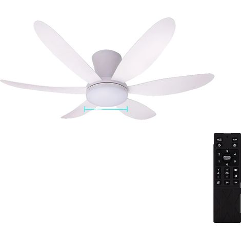 Ventilador de techo con luz, 3 temperaturas de color, 6 velocidades ajustables, 6 aspas. (1/2)