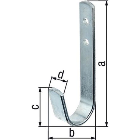 Gancho de pared simple A.30mm STA galv. H.90mm GAH (Por 20)