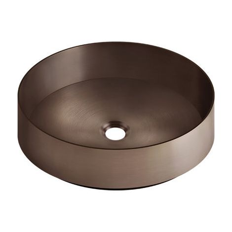 Gessi316, Lavabo de sobremesa, redondo, acero inoxidable 400mm,