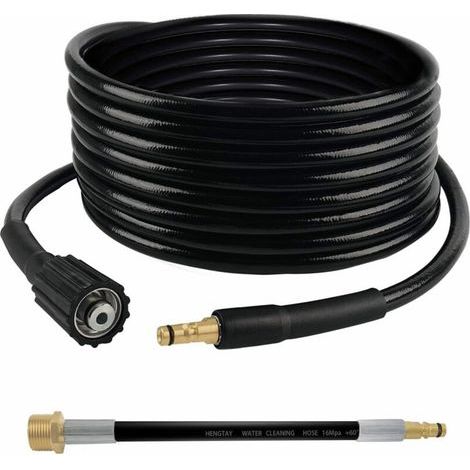 Nettoyeur Haute Pression,M22 à Filetage - Connexion Rapide,Tuyau Avec Connecteur Quick Connect de Type clic,Tuyau pour Kärcher série K2-K7 Tuyau Haute Pression (15M) (1/5)