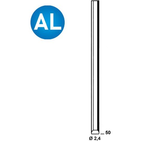 2 500 Pointes Chevilles Aluminium en Bande - 2.4x50 mm - D-Work