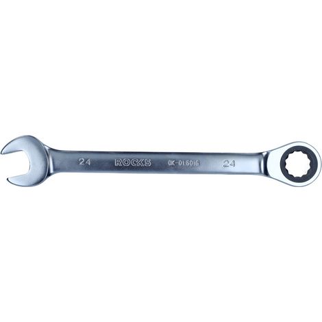 Chiave combinata a cricchetto ROOKS 24 mm in acciaio CrV 6150 (OK-01.6016)