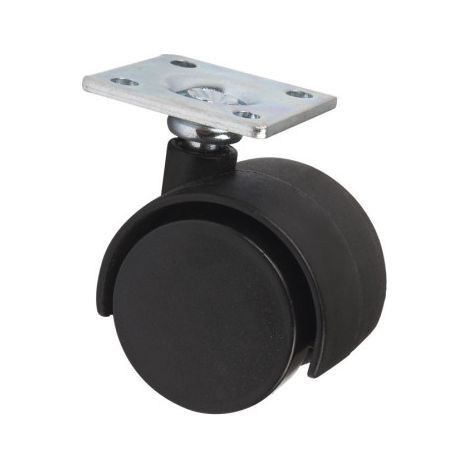 Rueda de plástico con placa de 42 mm para pesos desde 15 kg hasta 25 kg                          30 mm