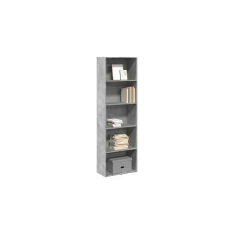 Bibliothèque gris béton 60x30x189 bois d'ingénierie (1/5)