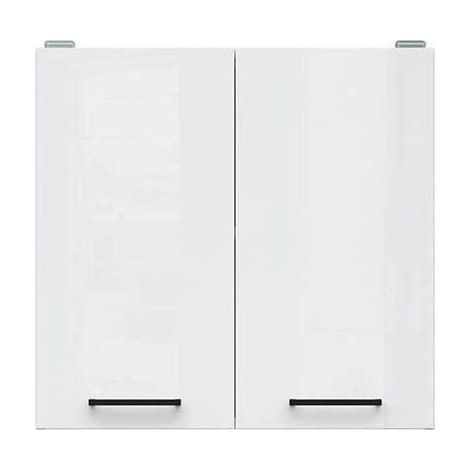 JUNONA Meuble haut 60 cm - 2 Portes - Blanc brillant (1/4)
