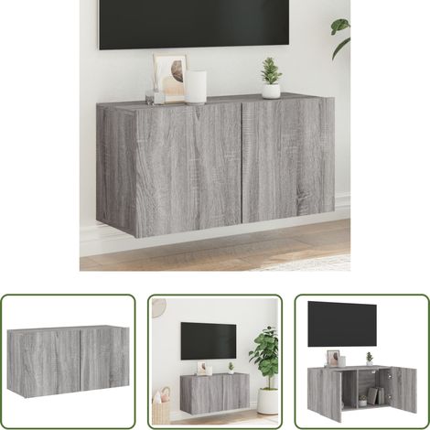 vidaXL Mueble para TV de pared gris Sonoma 80x30x41 cm (1/5)