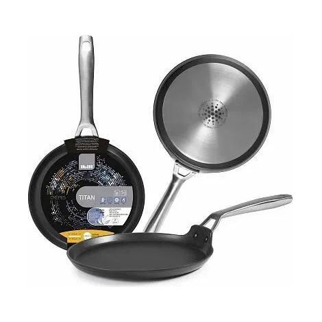 ibili Titan padella per crêpes 26 cm argento