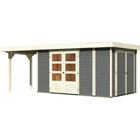 GH Retola 6 tgrau 302x242x211 mit Anbauschr. u.Anbaud. 240cm