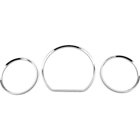 Ensemble de 3 bagues de cadran de tableau de bord pour Mercedes-Benz W210 W208 (2000-2002) (1/4)