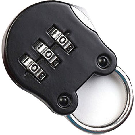 Ortviai Serrure à Combinaison Mini Câblée Resettable Noir Zinc pour Casier Sport et Valise