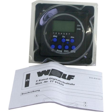 Wolf 2-Kanal Digitalschaltuhr PM2931 für R11, R12, R16, R18
