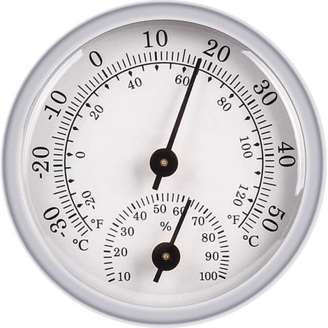 Hygromètre Thermomètre, Capteur D'Humidité Moniteur Détecteur Mesures, Thermomètre Analogique Utilisé Dans un Environnement Humide de Terrasse Intérieure/Extérieure (1/5)