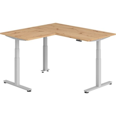 bümö Eckschreibtisch elektrisch höhenverstellbar L-Form Eckform: