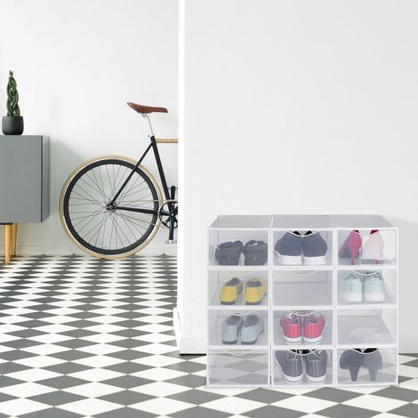 Boites de rangement transparentes pour chaussures lot de 12