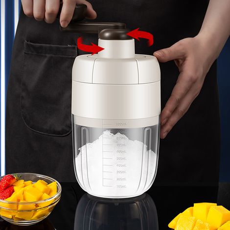 Broyeur à glace pilée manuel, machine à granita, petit broyeur à glace manuel pour usage domestique, gain de temps et d'effort (1/5)