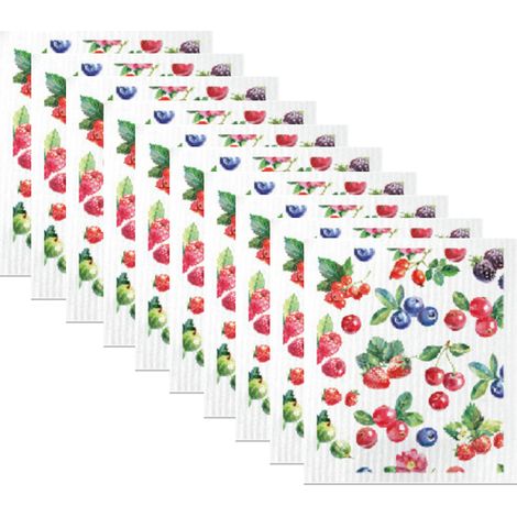 Torchons de cuisine, chiffons de cuisine, éponges réutilisables, chiffons absorbants, lingettes nettoyantes lavables à séchage rapide (1/5)