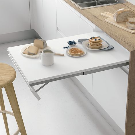 Quincaillerie pour table pliante amovible 540L – Acier plaqué zinc – Charge maximale 55 kg – Fond de mobilier d'intérieur 530 – Menage Confort (1/4)