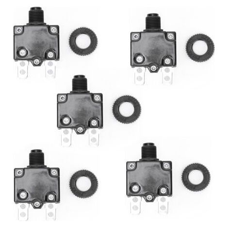 5pcs Electric Air Compressor Circuit Breaker Overload Overcurrent Protection Switch 12A (1/5)