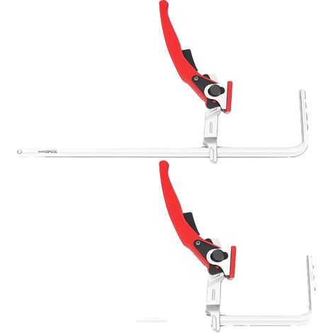 Pince de rail, force de serrage de 180 kg, profondeur de gorge de 6 cm, plage de serrage de 30 cm, structure en F, acier haute performance (1/5)