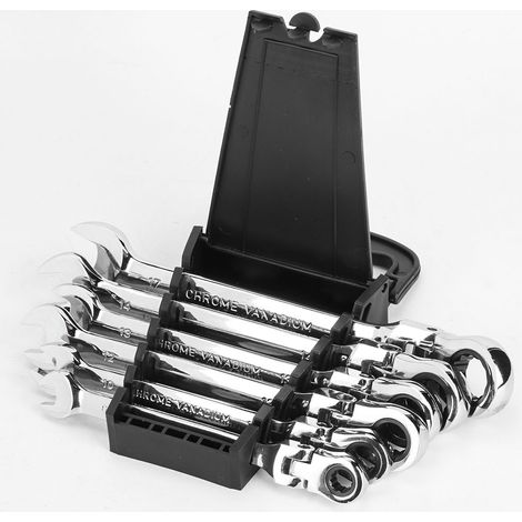 Ensemble de 6 clés à cliquet multifonctions à tête flexible (8-17 mm) (1/5)