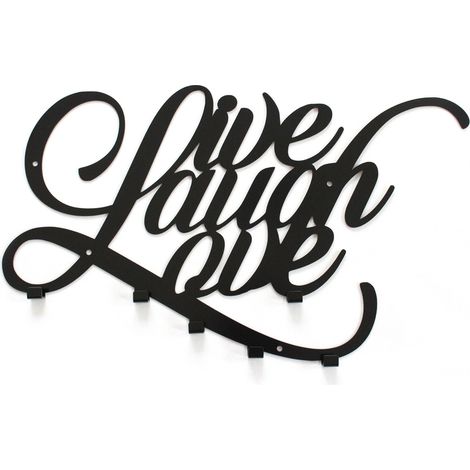 Appendiabiti da ingresso Decorizzly® Live Laugh Love (1/5)