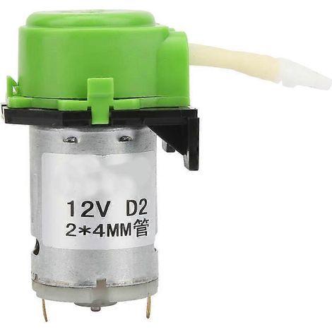 D-2 24mm DC 12V DIY Peristaltik-Flüssigkeitspumpe Dosierpumpe für Laboranalytik (Grün)