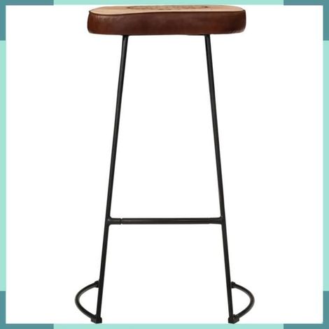 358923 Tabourets de bar lot de 2 marron foncé 44x37,5x78 cm (1/5)