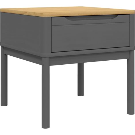 Maison Exclusive - Tavolo per Lampada FLORO Grigio 55x55x54 cm Legno Massello Pino