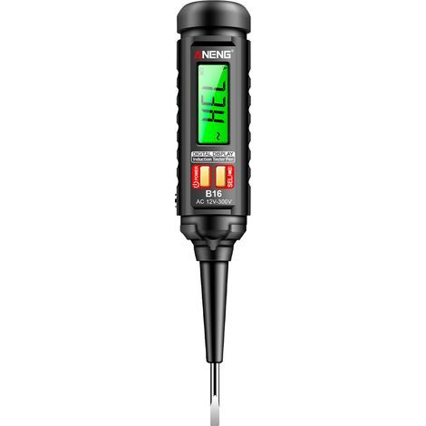 Non-contact voltage detector, voltage tester, adjustable sensitivity 20V-1000V, electrical test pen with display, audible and visual alarm, neutral and live wire identification (1/5)
