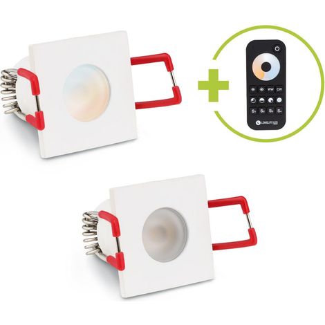 Einbaustrahler Mini Livorno eckig 3W CCT IP65 - Farbe: weiß - Anzahl: 2x (1/5)