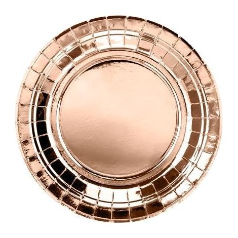 Teller rund, Roségold, 18cm (1 Packung / 6 Stk.) (1/3)