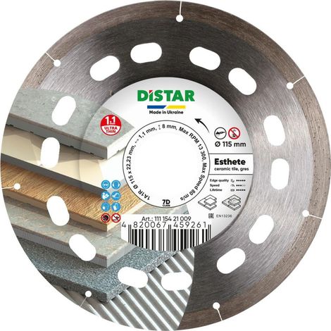DISTAR DIAMANTKLINGE ESTHETE 115 x 1,1 x 8 x 22,23 mm (1/4)
