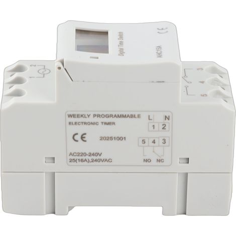 Schermo LCD, relè elettronico programmabile, timer settimanale, timer 16 on/off, AC 220V (1/5)
