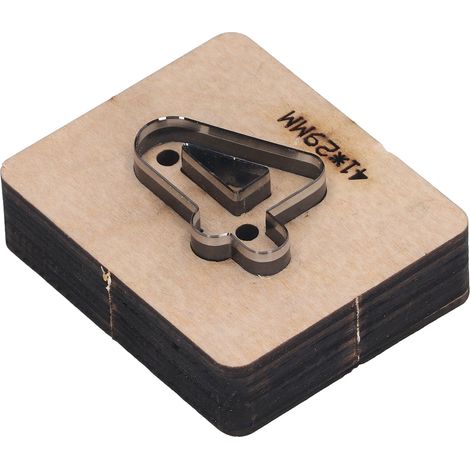 Lederstanzform 41 x 29 mm, Form Nr. 4, aus hochfestem legiertem Stahl, Stanzform für die Lederverarbeitung (DIY) (1/5)