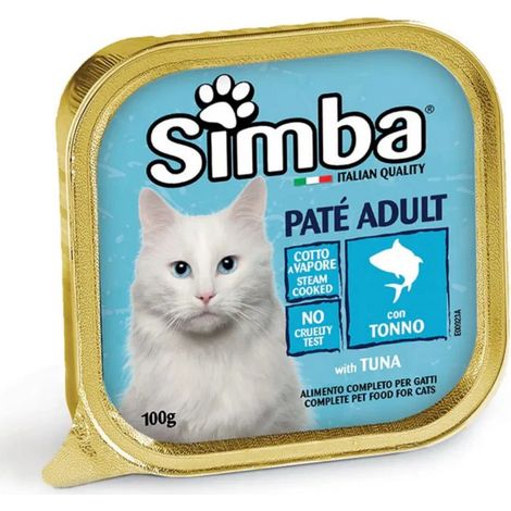 PATE' PER GATTI 'SIMBA' tonno - gr 100- 32 pezzi - MONGE