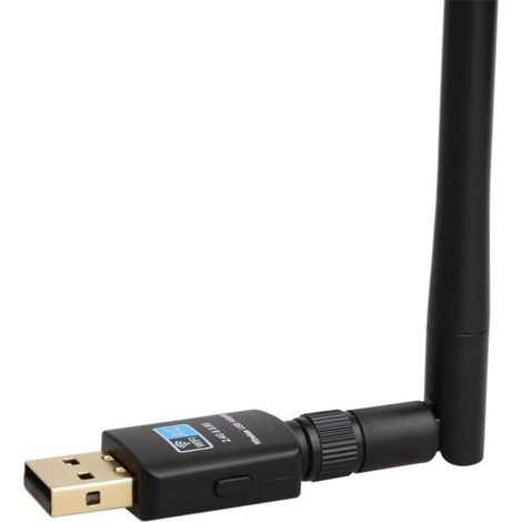 Carte réseau Wi-Fi USB 2,4 GHz/5,8 GHz, adaptateur Wi-Fi double bande, récepteur Wi-Fi sans fil compatible avec Windows XP/Vista/7/8/10 (1/5)