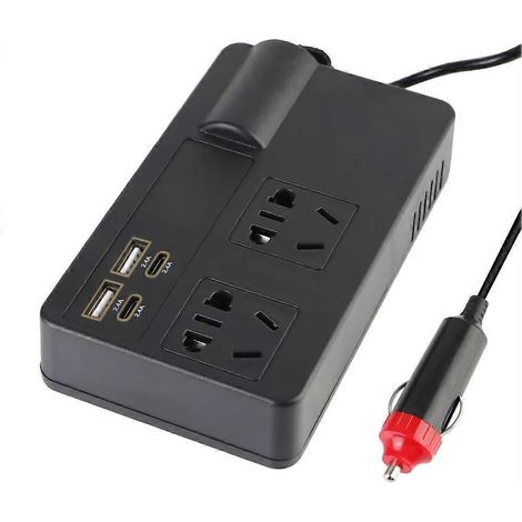 Convertisseur de voiture 12V/24V 200W CC vers CA 220V avec commutateur A-- (1/5)