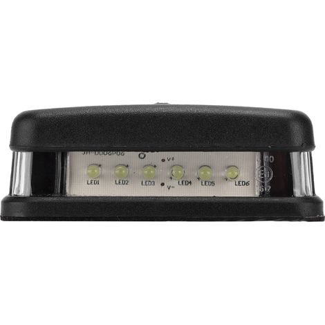Feu de plaque d'immatriculation 6 LED 12V/24V, éclairage puissant étanche pour voiture, camion, camping-car (1/5)