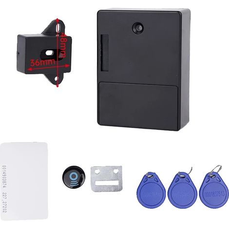 Cerradura electrónica, entrada sin llave, mecanismo de seguridad infantil, color negro. (1/2)