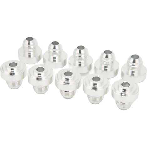 10 raccords à souder AN6, filetage extérieur de 1/2 pouce, adaptateurs de tuyau de carburant soudables en alliage d'aluminium, adaptés aux automobiles. (1/5)